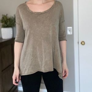 Short sleeve green top